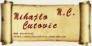 Mihajlo Čutović vizit kartica